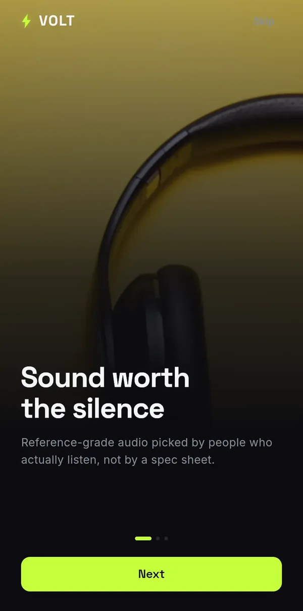 Volt — Premium tech and audio store, offline-first