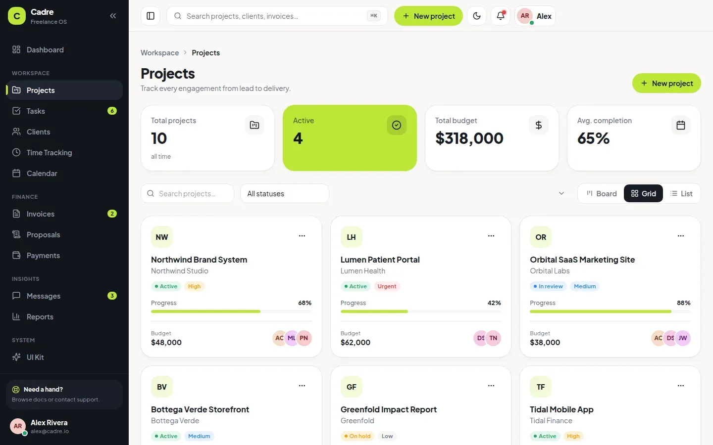 Cadre — screenshot 2