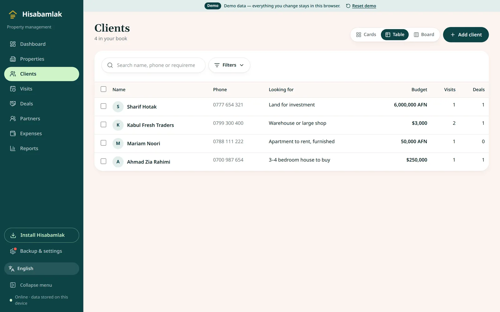 Hisabamlak — screenshot 4