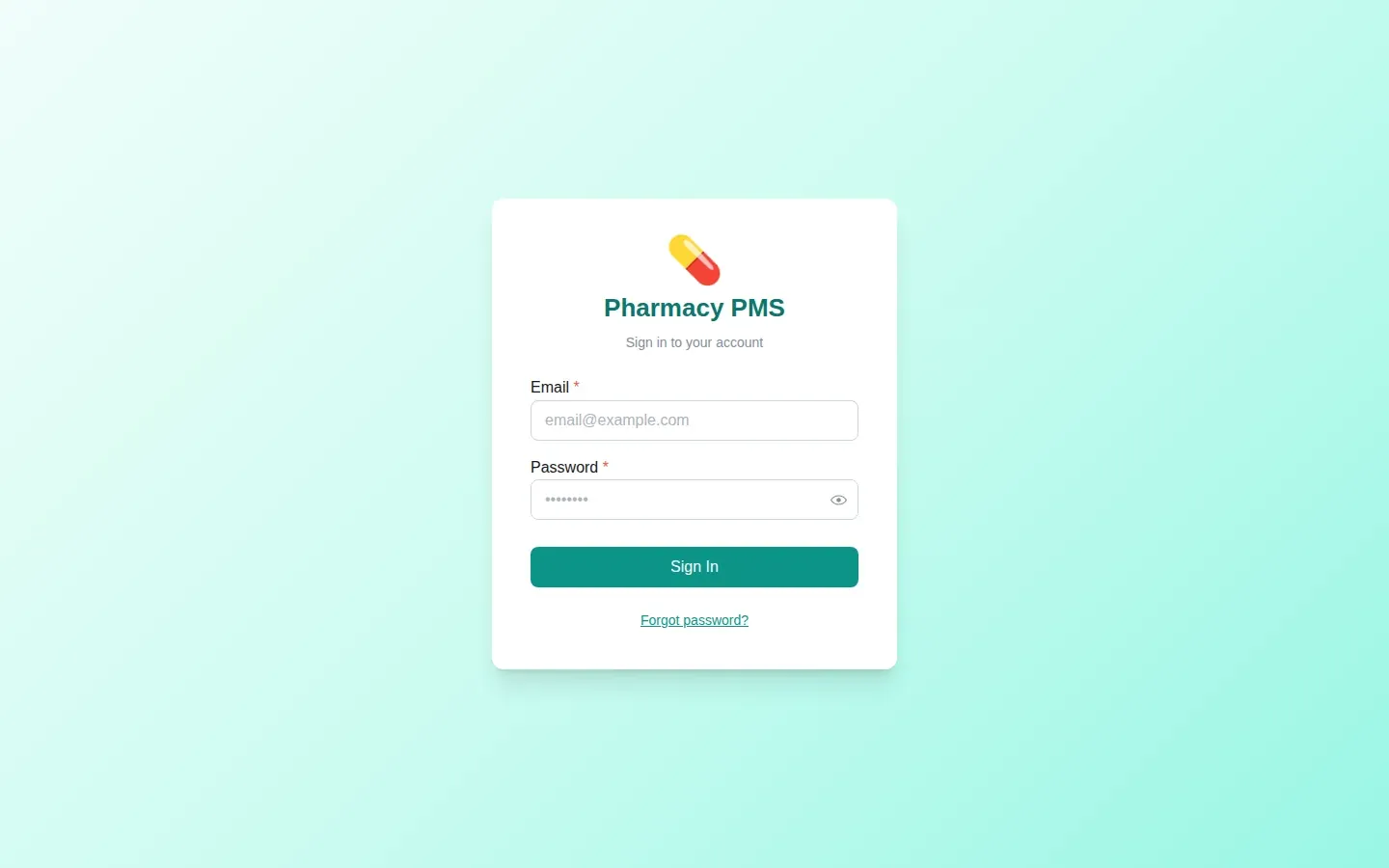 Pharmacy PMS — screenshot